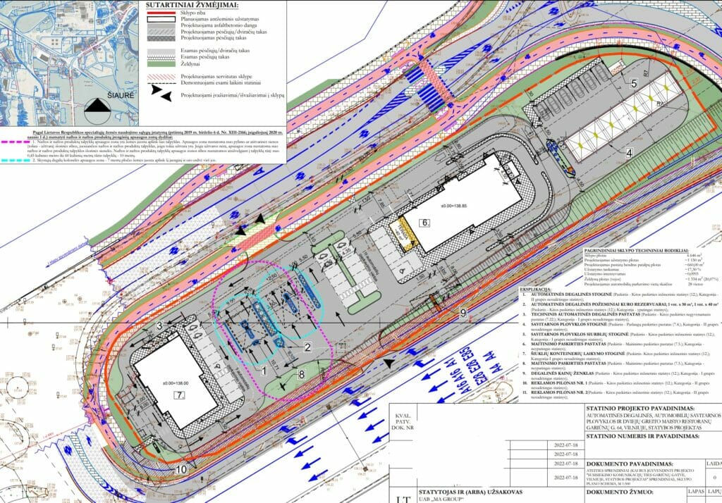 Gariūnų g. 64 (degalinė, greito maisto restoranai, plovykla) (Gariūnų g. 64) - Car wash, Food services, Petrol station - visualization