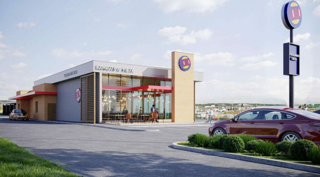 Gariūnų g. 64 (degalinė, greito maisto restoranai, plovykla) (Gariūnų g. 64) - Car wash, Food services, Petrol station - visualization