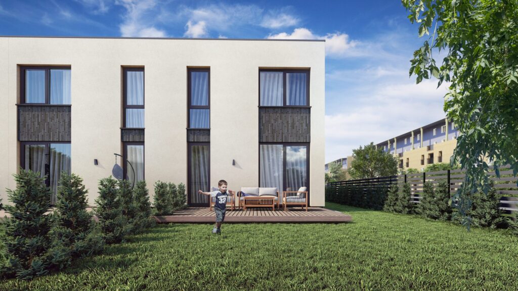 Pretorijaus namai 1 etapas (M. Pretorijaus g. 26, 28, 30, 32) - Row housing - visualization