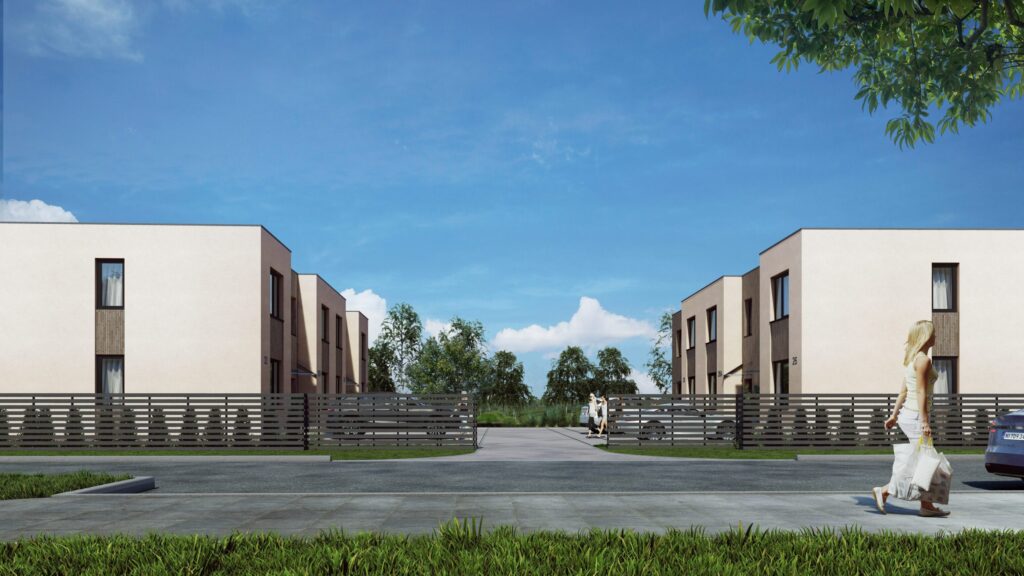 Pretorijaus namai 1 etapas (M. Pretorijaus g. 26, 28, 30, 32) - Row housing - visualization