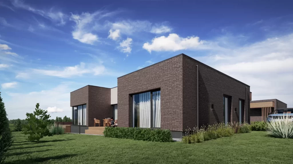 Riedulių namai (Riedulių g. 2, 4, 6, 8, 10) - Row housing - visualization