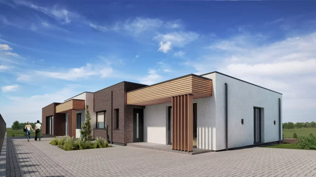 Riedulių namai (Riedulių g. 2, 4, 6, 8, 10) - Row housing - visualization