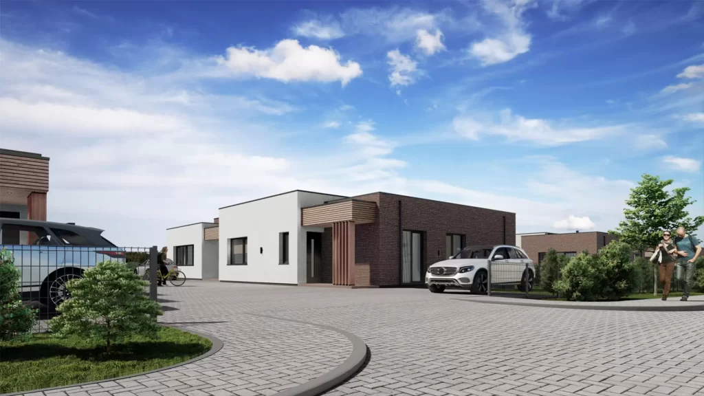 Riedulių namai (Riedulių g. 2, 4, 6, 8, 10) - Row housing - visualization