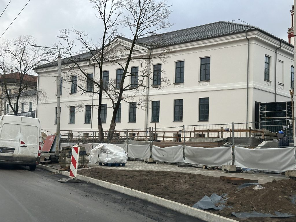 J. Tumo-Vaižganto g., A. Goštauto g., Vasario 16-osios g. (J. Tumo-Vaižganto g., A. Goštauto g., Vasario 16-osios g.) - Jalgrattatee, Tänav - ehituse fotod