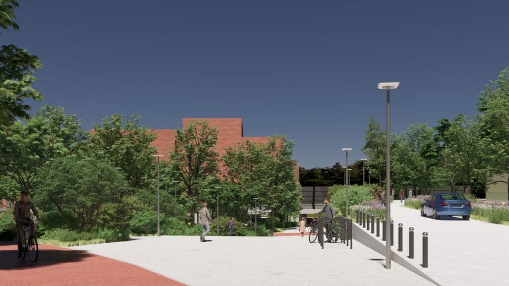 Tunelis po Geležinio vilko g., Gerosios vilties g. ir M. K. Čiurlionio g. atkarpų rekonstrukcija ( Geležinio vilko g., Gerosios vilties g.) - Bike path, Street - visualization