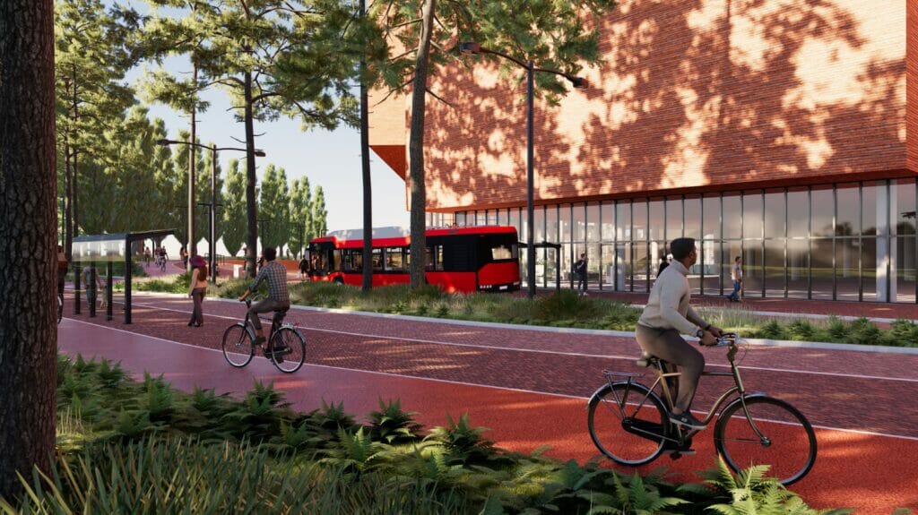 Tunelis po Geležinio vilko g., Gerosios vilties g. ir M. K. Čiurlionio g. atkarpų rekonstrukcija ( Geležinio vilko g., Gerosios vilties g.) - Bike path, Street - visualization