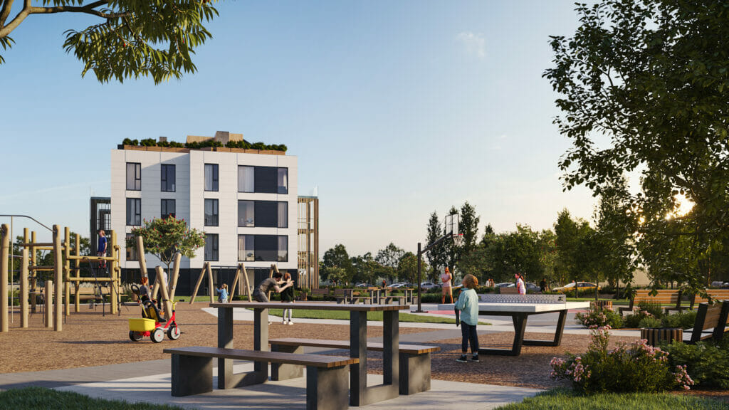 Dižozoli (Gaujas iela 118, 120, Mārupe) - Daugiabutis - vizualizacija