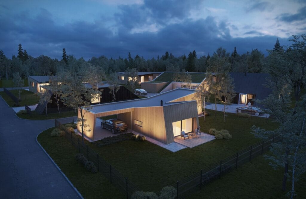 Live in wood (Šumsko g. 312, 314, 316, 318) - Private house community - visualization
