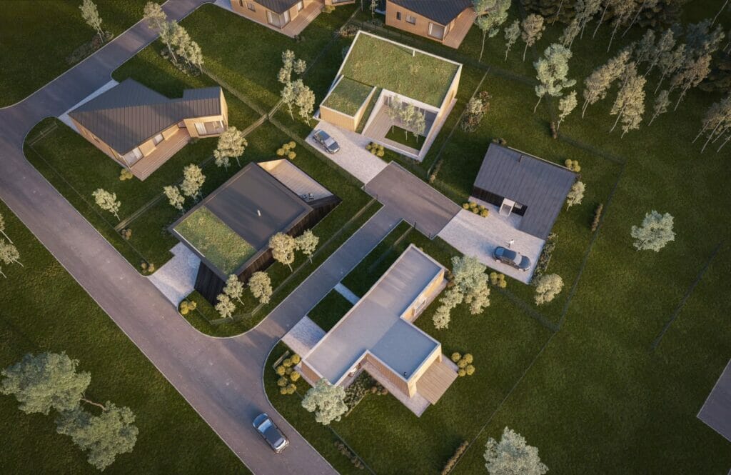 Live in wood (Šumsko g. 312, 314, 316, 318) - Private house community - visualization