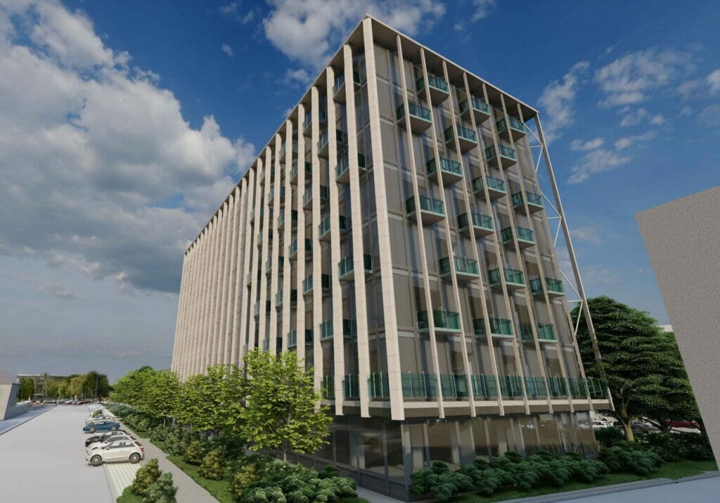 P. Lukšio g. 2 (P. Lukšio g. 2) - Hotel, Office center - visualization