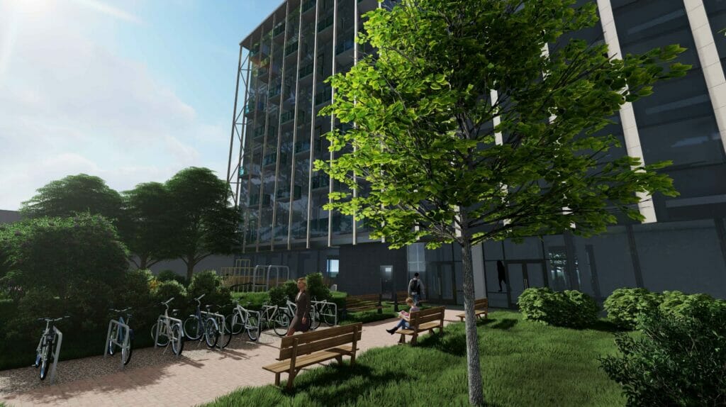 P. Lukšio g. 2 (P. Lukšio g. 2) - Hotel, Office center - visualization