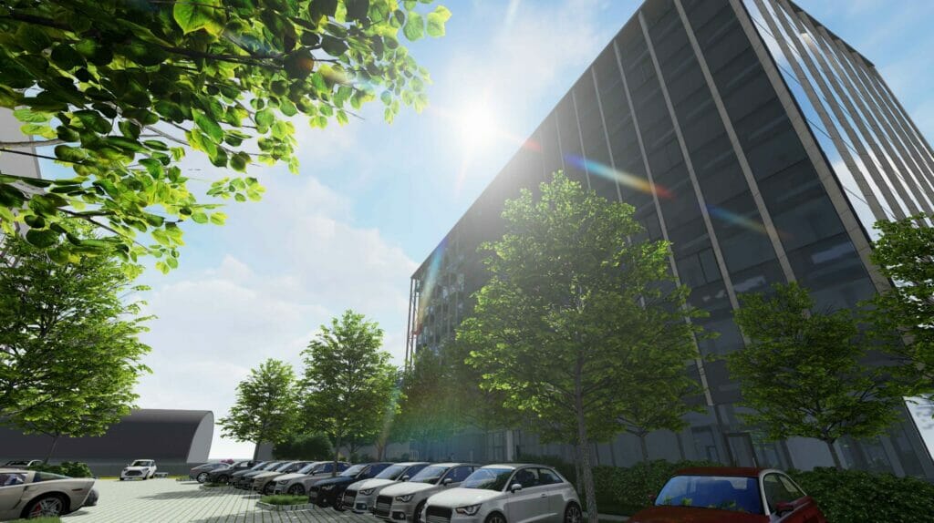 P. Lukšio g. 2 (P. Lukšio g. 2) - Hotel, Office center - visualization