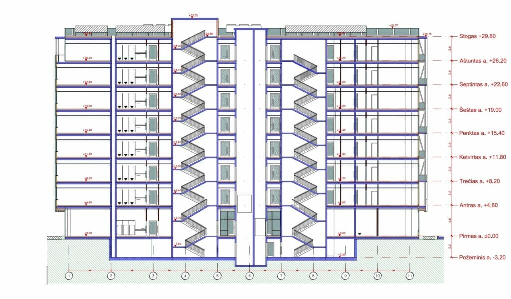 P. Lukšio g. 2 (P. Lukšio g. 2) - Hotel, Office center - visualization
