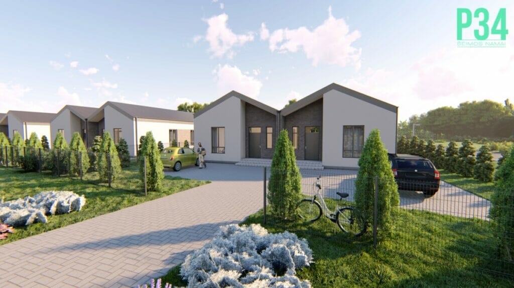 Pašilės namai (Pašilės g. 1, 3, 22, 22A, 22B, 24, 24A, 24B, 26, 26A, 26B. 28, 30, 32, 34, 38, 40, Geležių k., Zujūnų sen.) - Eramajade rajoon - visuaalne