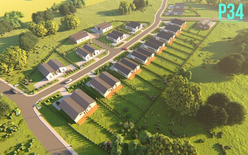 Pašilės namai (Pašilės g. 1, 3, 22, 22A, 22B, 24, 24A, 24B, 26, 26A, 26B. 28, 30, 32, 34, 38, 40, Geležių k., Zujūnų sen.) - Eramajade rajoon - visuaalne