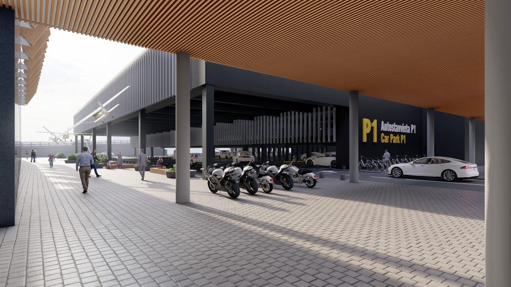 Starptautiskās lidostas "Rīga" daudzlīmeņu stāvvieta (Ziemeļu iela 18) - Parking facility - visualization