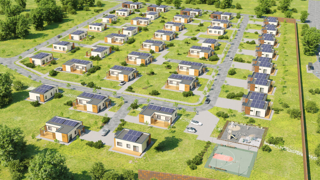 Trakų kaimynystė 1 etapas (Zubiškių g. 2 - 82) - Private house community - visualization