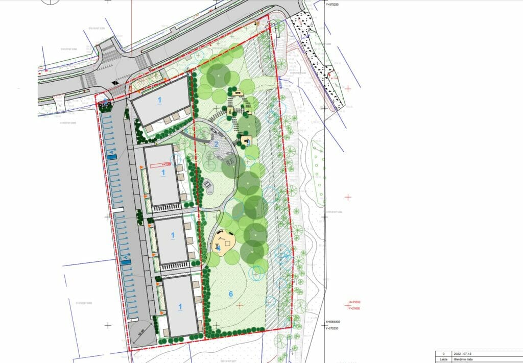 Skveras prie Varnės g. 15 (Varnės g.) - Laukums - vizualizācija