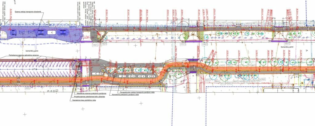 Santariškių g. dviračių ir pėsčiųjų takai (Santariškių g.) - Bike path - visualization