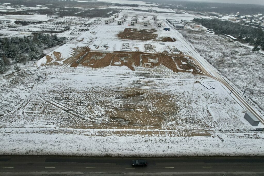 Vingiai 2 etapas (Grinapolio g. 32, 34, 36, 38, 40, 42, 44, 46, 48, 50) - Row housing - construction photos