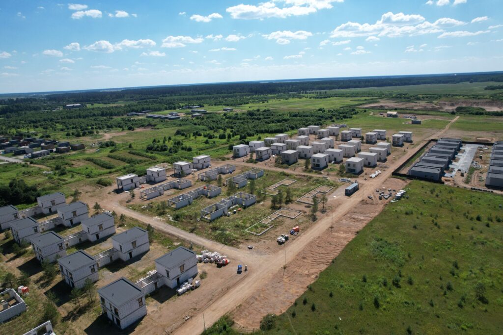 Vingiai 2 etapas (Grinapolio g. 32, 34, 36, 38, 40, 42, 44, 46, 48, 50) - Row housing - construction photos