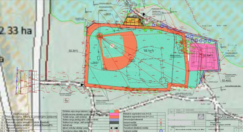 Beisbolo aikštynas Jomanto parke (Baltupio g. 69) - Sports arena - visualization