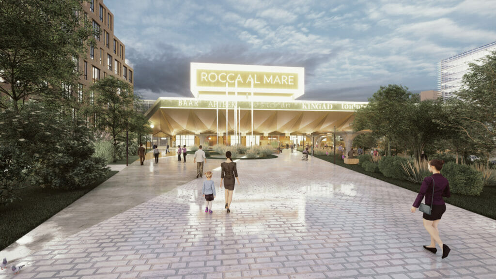 Paldiski mnt 102, 102b, 102c / Mõisa 1, 3 (Paldiski mnt 102, 102b, 102c / Mõisa 1, 3) - Autobusu termināls, Daudzdzīvokļu nams, Biroju centrs, Autostāvvieta, Tirdzniecības centrs - vizualizācija