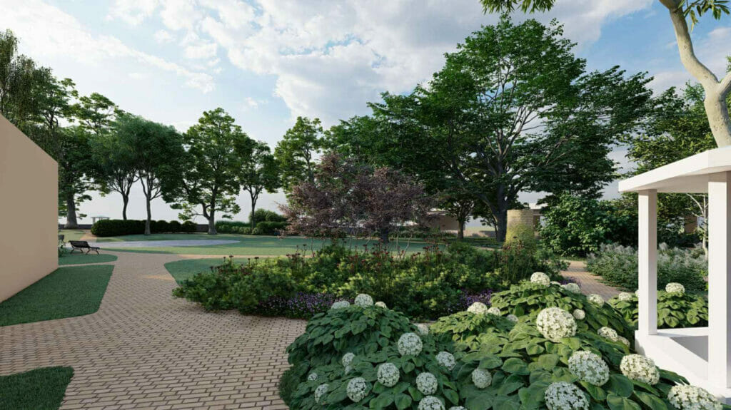 Rīgas pils dārza labiekārtojums (Pils laukums 3) - Dārzs - vizualizācija