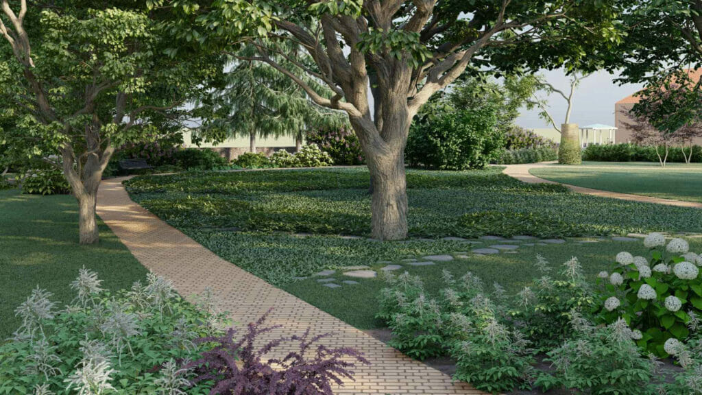 Rīgas pils dārza labiekārtojums (Pils laukums 3) - Dārzs - vizualizācija