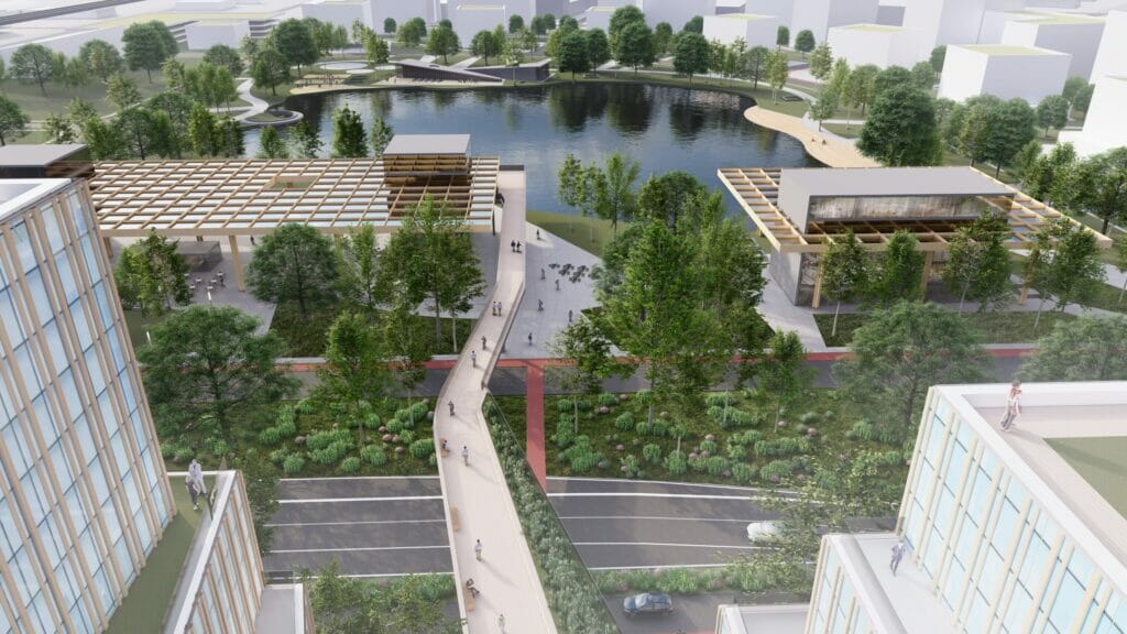 RIX Airport City I kārta (Starptautiskā lidosta "Rīga") - Hotel, Office center - visualization