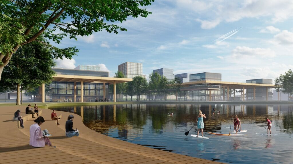 RIX Airport City I kārta (Starptautiskā lidosta "Rīga") - Hotel, Office center - visualization