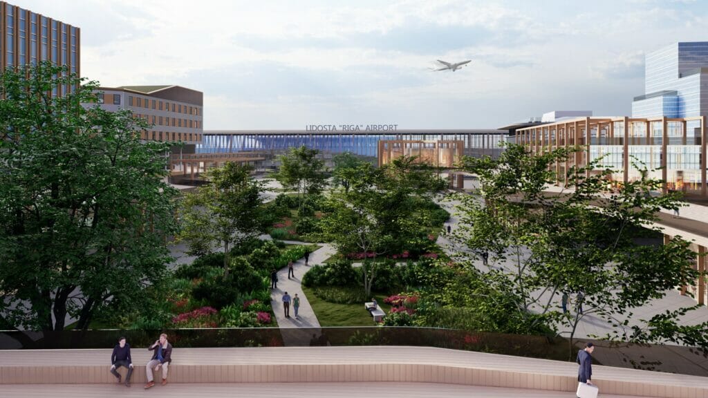 RIX Airport City I kārta (Starptautiskā lidosta "Rīga") - Hotel, Office center - visualization