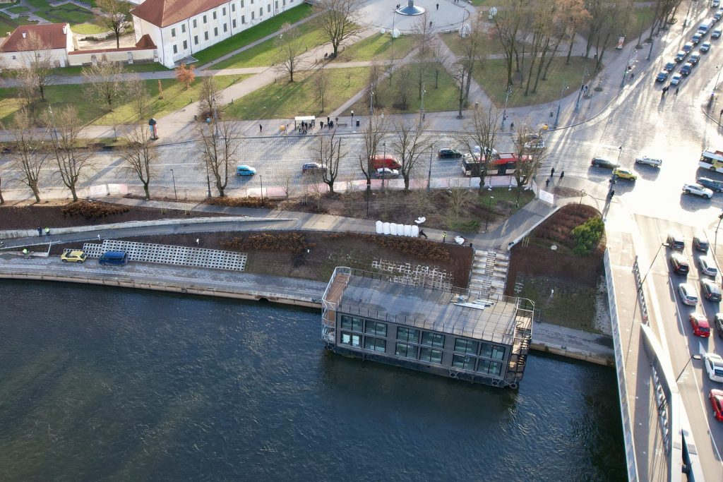 Neries kairiosios krantinės 2 etapas (Žygimantų g., Arsenalo g.) - Dviračių takas, Pakrantė - statybų nuotraukos