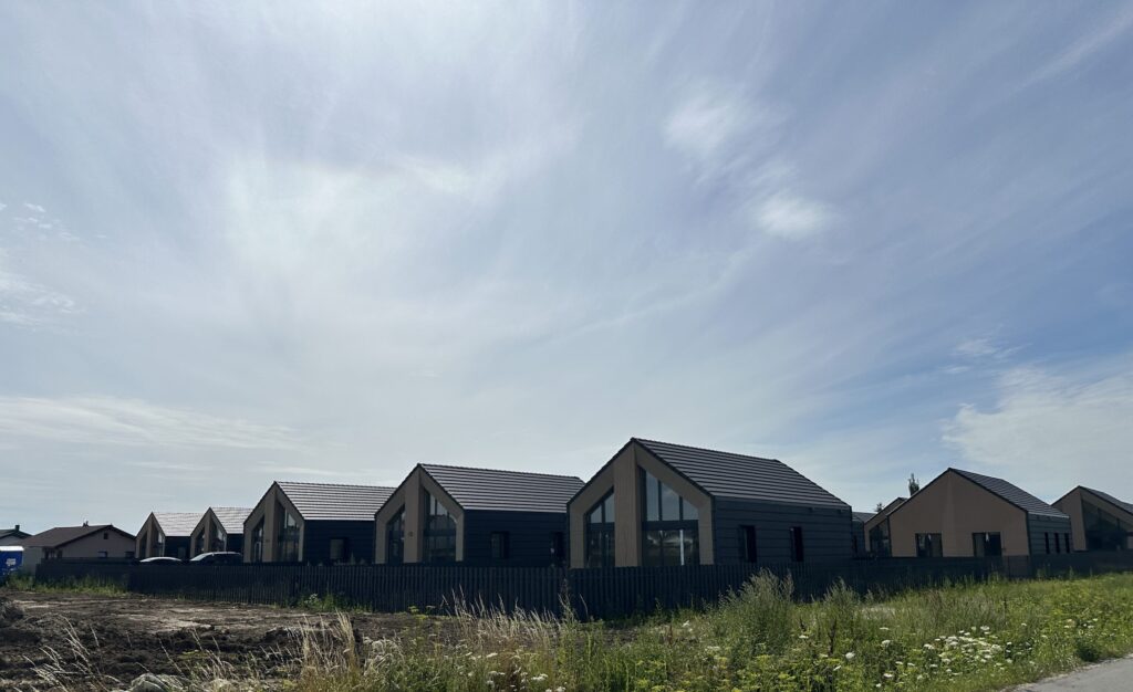 Skandinavų vilos (Ragupės g. 7, 8, 9, 10, 11, 12, 13, 14, 15, 16, 18,  Trušelių k.) - Private house community - construction photos