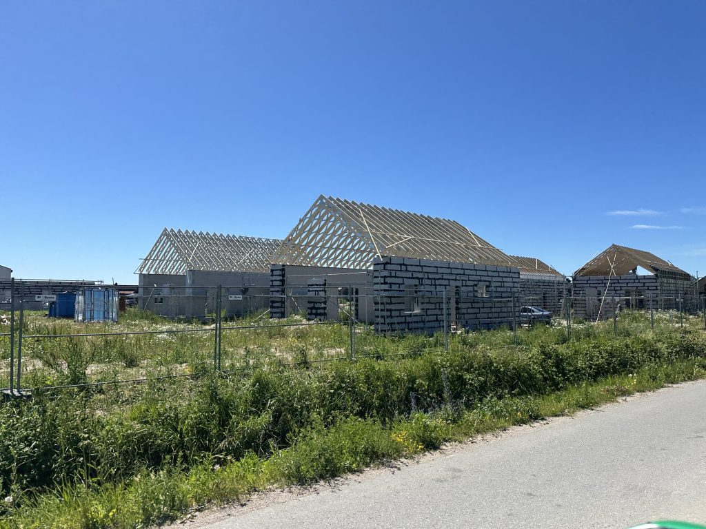 Skandinavų vilos (Ragupės g. 7, 8, 9, 10, 11, 12, 13, 14, 15, 16, 18,  Trušelių k.) - Private house community - construction photos