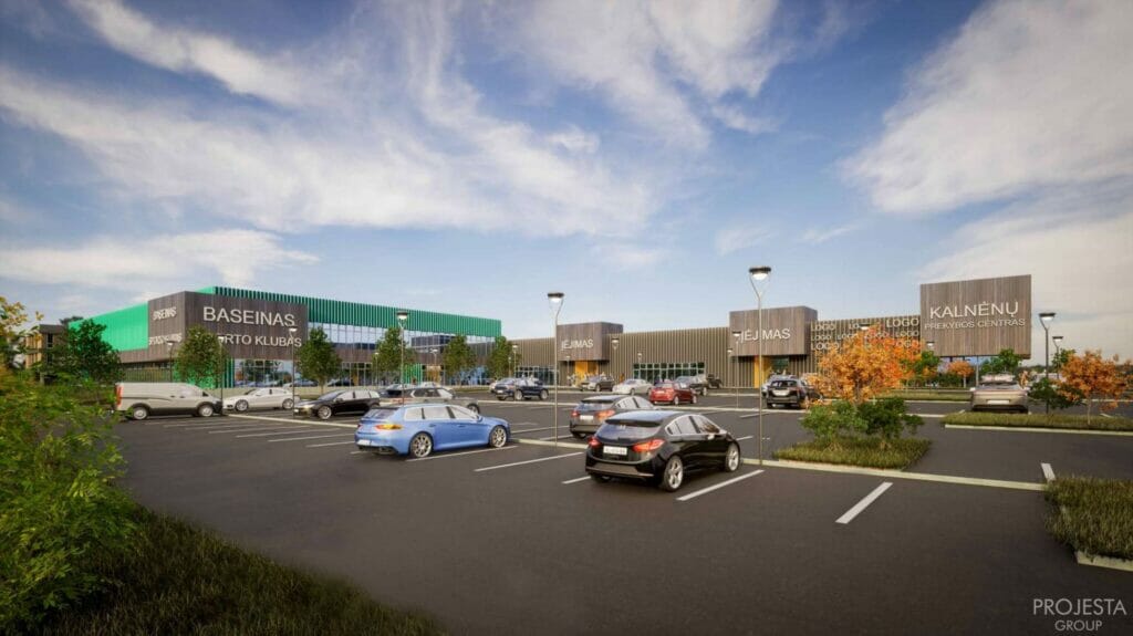 Estų g. 1 (Estų g. 1) - Baseins, Tirdzniecības centrs, Sporta būve - vizualizācija