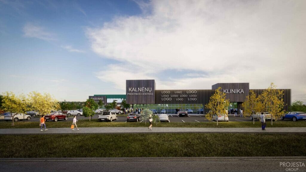 Estų g. 1 (Estų g. 1) - Baseins, Tirdzniecības centrs, Sporta būve - vizualizācija