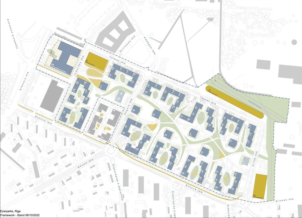 Ezerparks 4. kārta (Rusova iela, Talejas iela, Cirīša iela) - Korterelamu - visuaalne