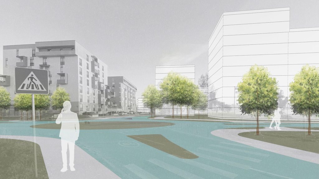 Ezerparks 1. kārta (Rusova iela, Jumurdas iela, Talejas iela, Ungura iela) - Multi apartment, Office center, Other commercial - visualization