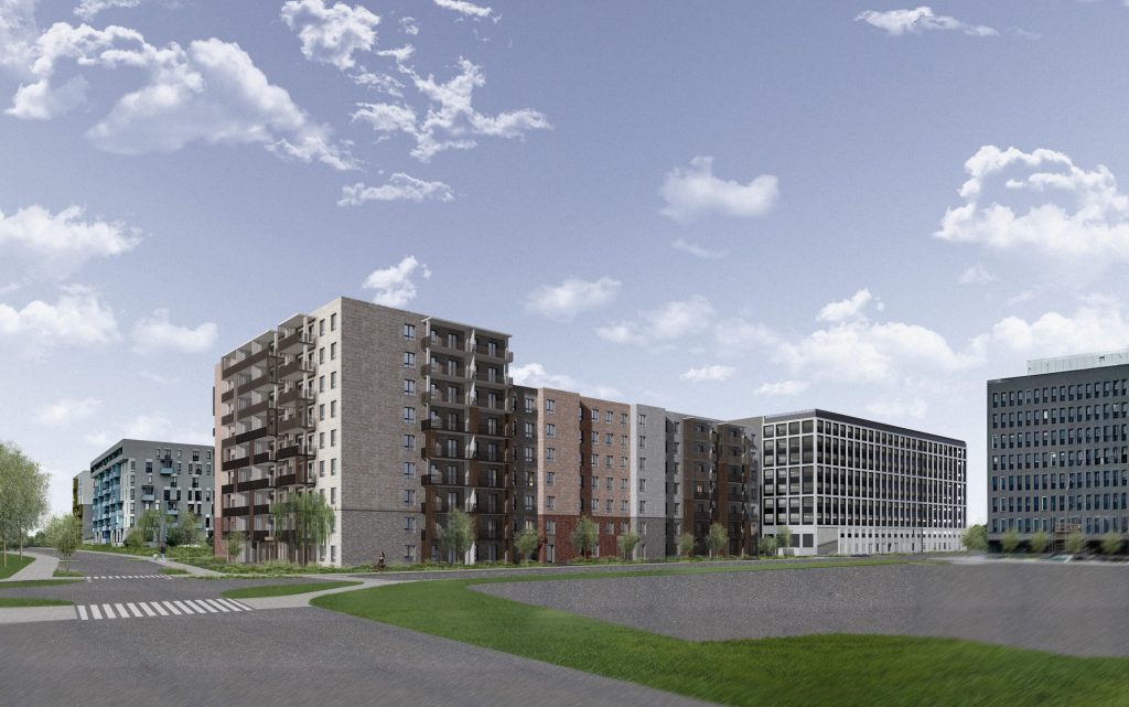 Ezerparks 1. kārta (Rusova iela, Jumurdas iela, Talejas iela, Ungura iela) - Multi apartment, Office center, Other commercial - visualization