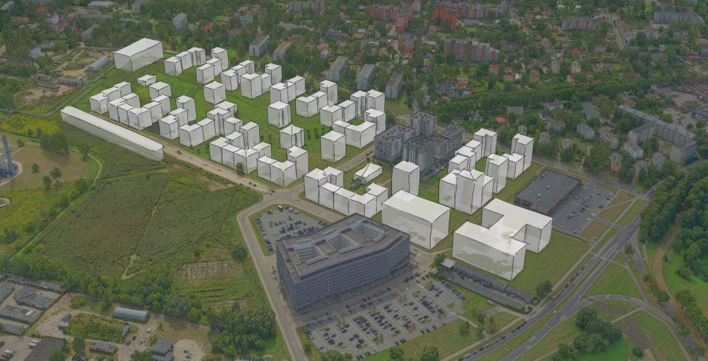Ezerparks 1. kārta (Rusova iela, Jumurdas iela, Talejas iela, Ungura iela) - Multi apartment, Office center, Other commercial - visualization