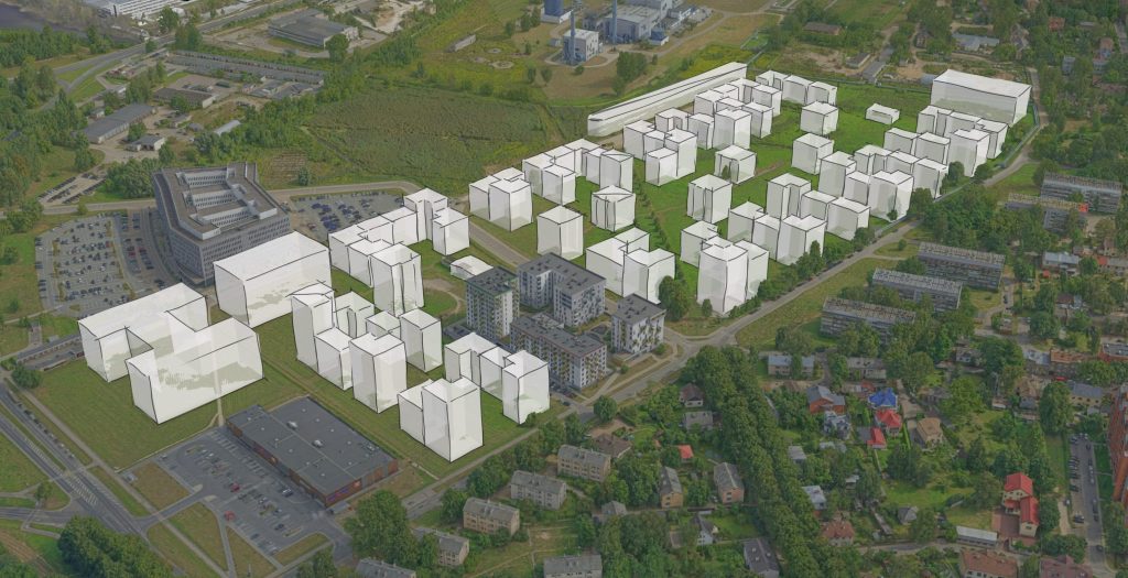 Ezerparks 1. kārta (Rusova iela, Jumurdas iela, Talejas iela, Ungura iela) - Multi apartment, Office center, Other commercial - visualization