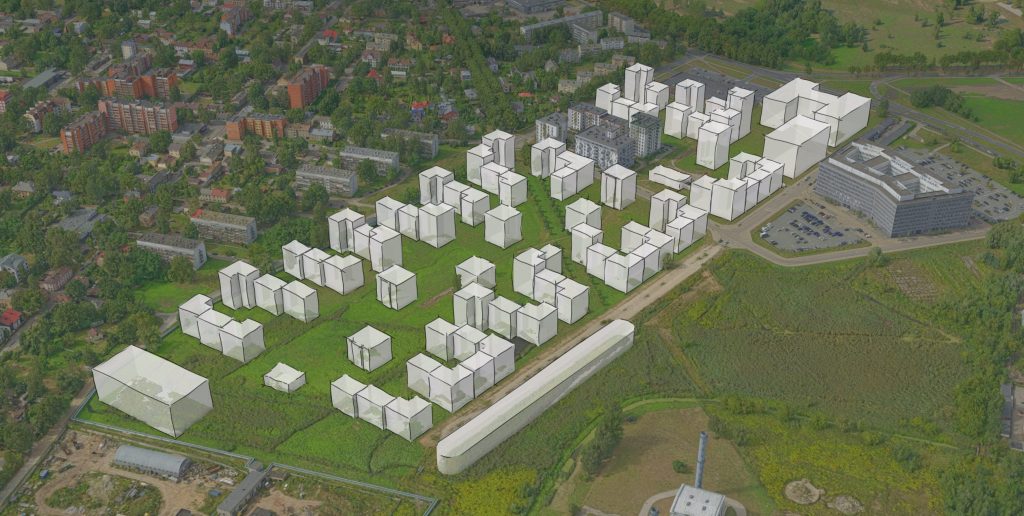Ezerparks 1. kārta (Rusova iela, Jumurdas iela, Talejas iela, Ungura iela) - Multi apartment, Office center, Other commercial - visualization