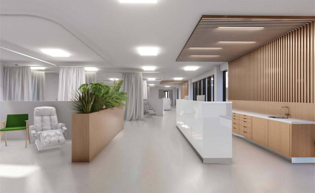 Latvijas Onkoloģijas centra ārstniecības nodaļu pārbūve un liftu izbūve (Hipokrāta iela 4) - Hospital - visualization