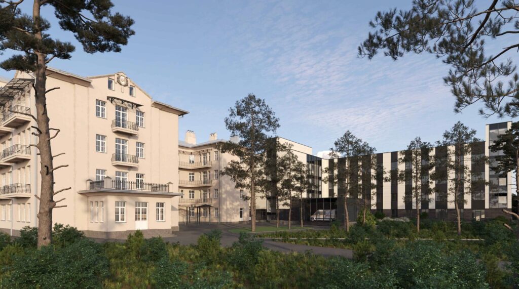 K. Griniaus slaugos ir palaikomojo gydymo ligoninės priestatas (Raudonojo Kryžiaus g. 1) - Hospital - visualization