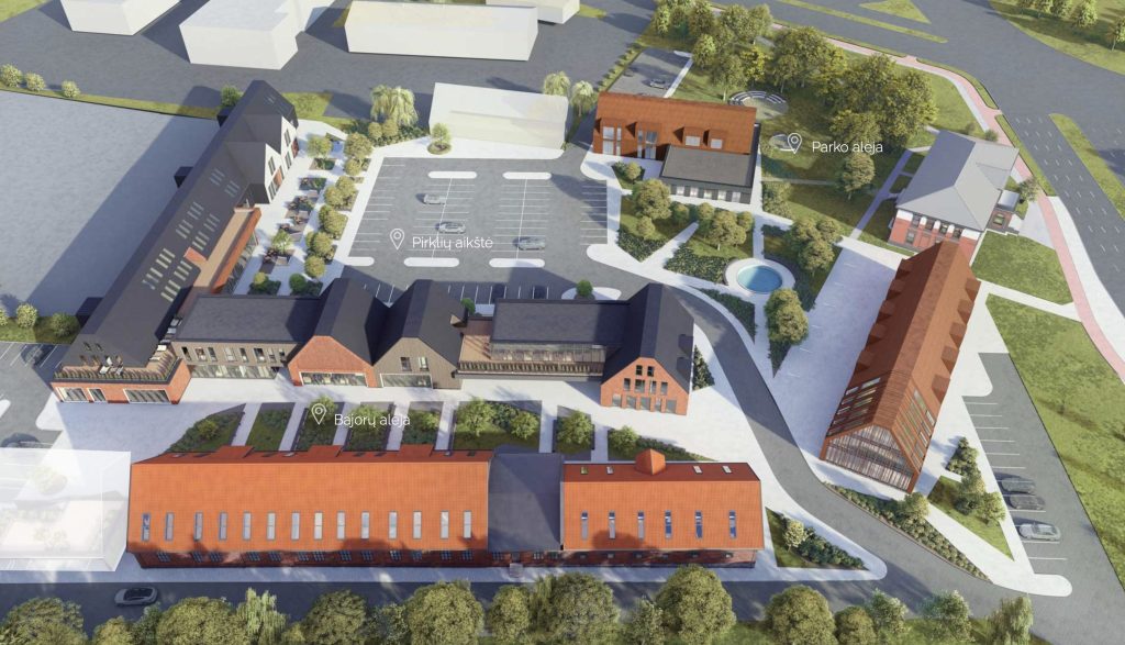 Sendvario dvaras Mokyklos 33 (Mokyklos g. 33) - Food services, Hotel, Office center, Shopping center - visualization