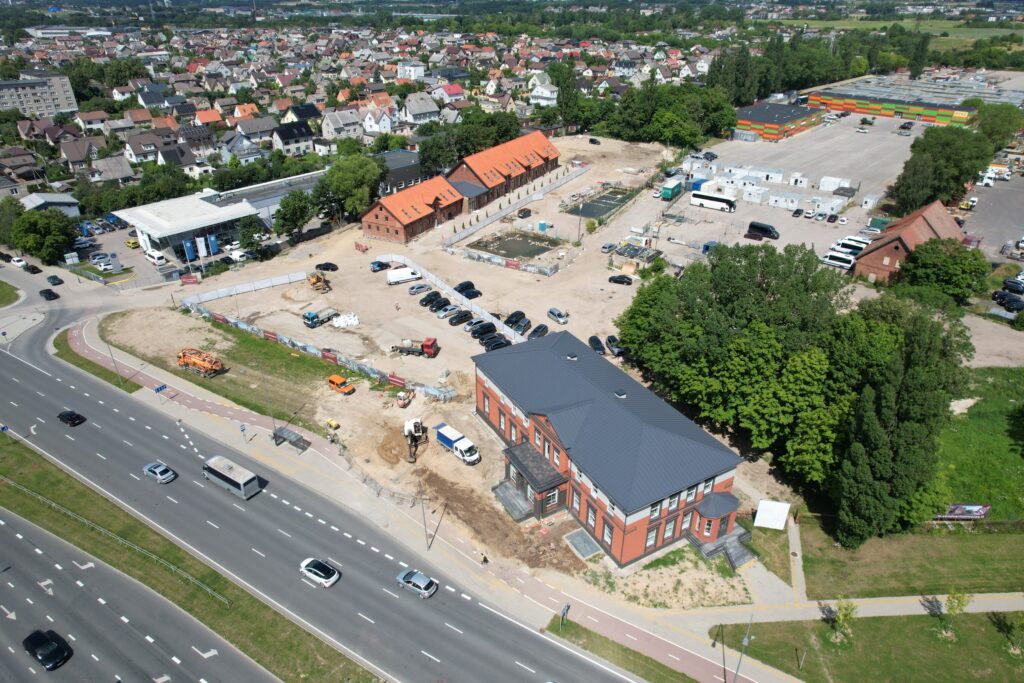 Sendvario dvaras Mokyklos 33 (Mokyklos g. 33) - Food services, Hotel, Office center, Shopping center - construction photos