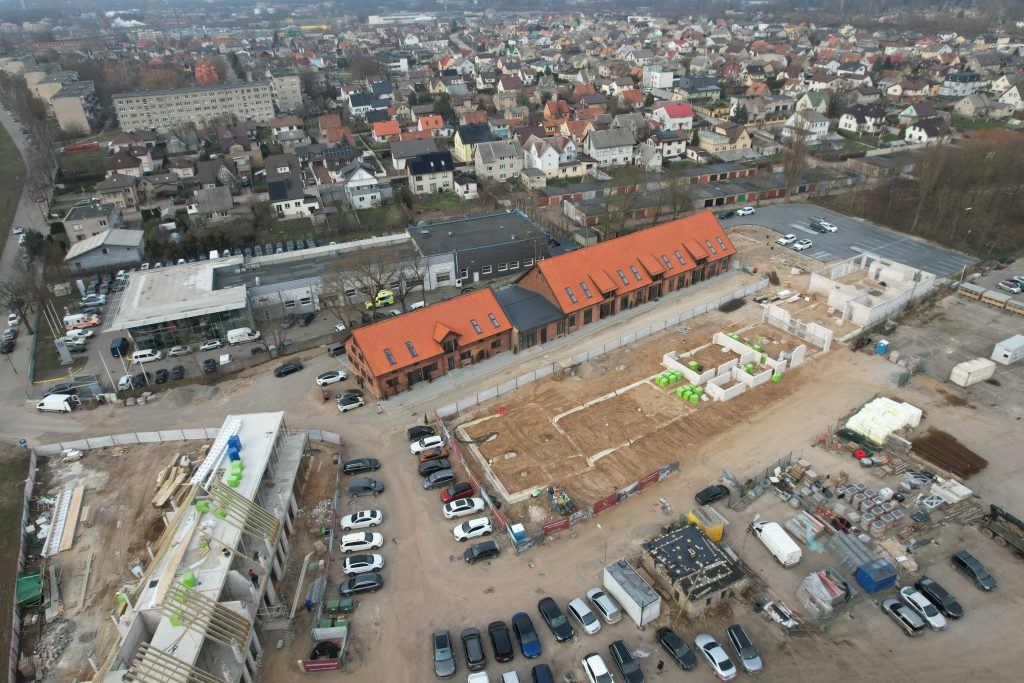 Sendvario dvaras Mokyklos 33 (Mokyklos g. 33) - Food services, Hotel, Office center, Shopping center - construction photos