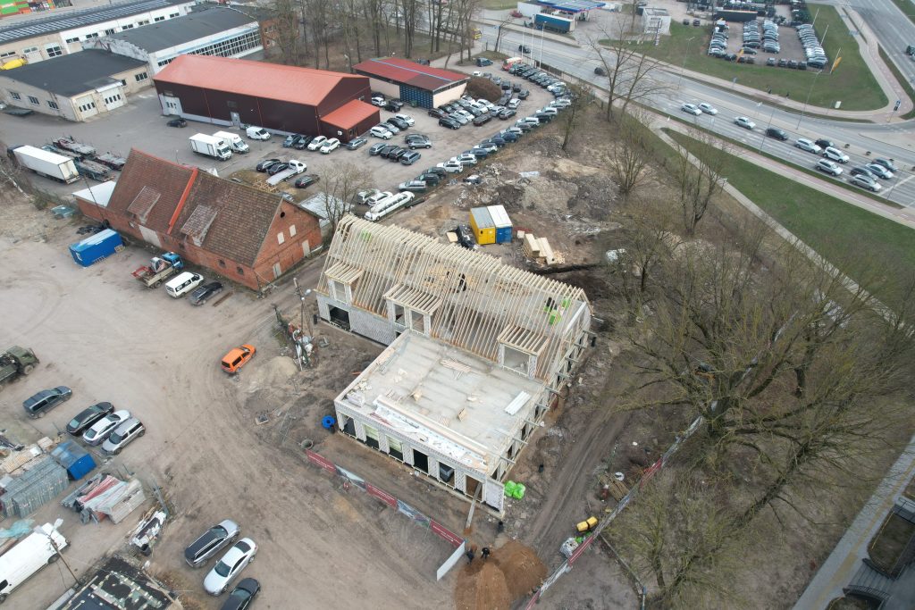 Sendvario dvaras Mokyklos 33 (Mokyklos g. 33) - Food services, Hotel, Office center, Shopping center - construction photos