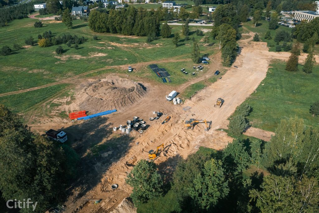 Mežaparka Rezidences teritorijas infrastruktūras izbūve - 2.kārta (Jaunā Mežaparka iela) - Street - construction photos
